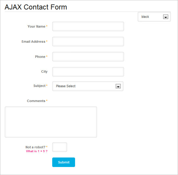 Contact Us Form Html Code Free Download