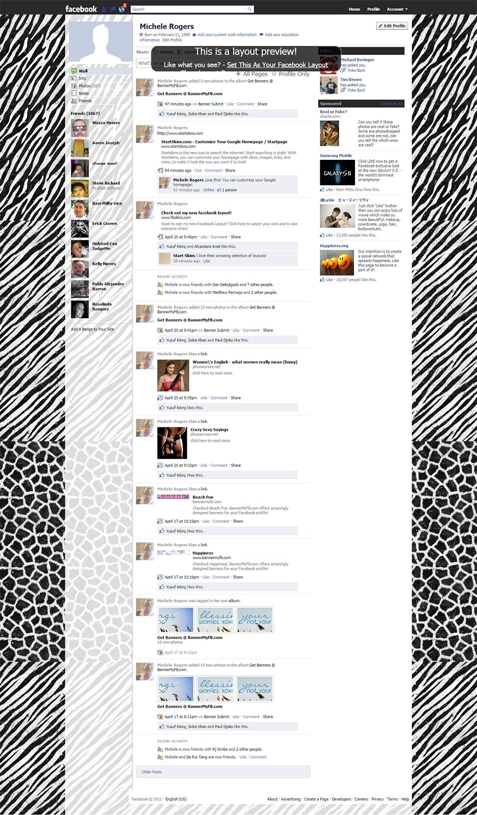 11 animal print facebook