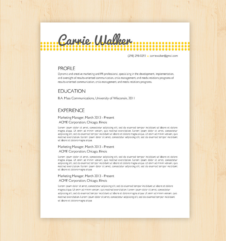 basic resume template