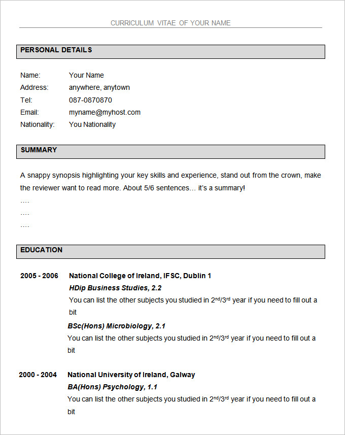70 Basic Resume Templates PDF DOC PSD Free Premium Templates