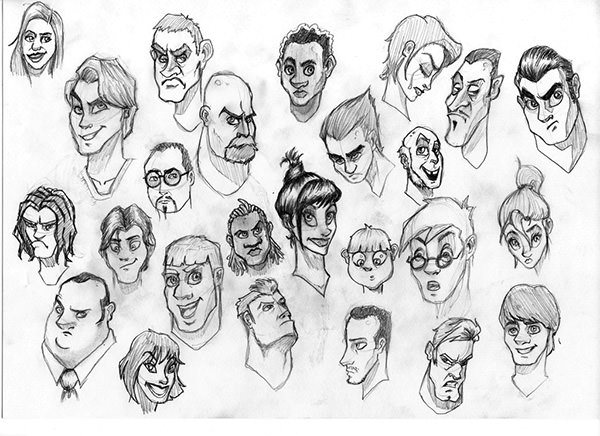 cartoon face sketch20