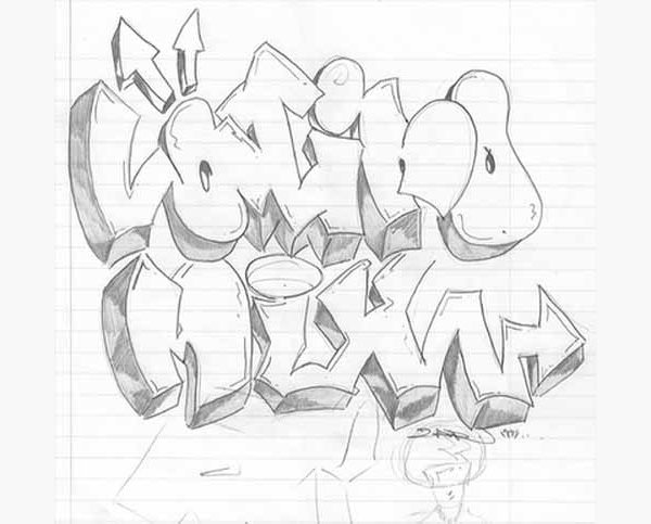 cartoon graffiti sketch