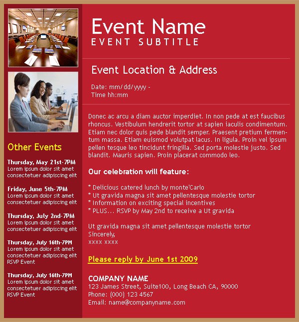 30+ Business Email Invitation Templates PSD, Vector EPS, AI