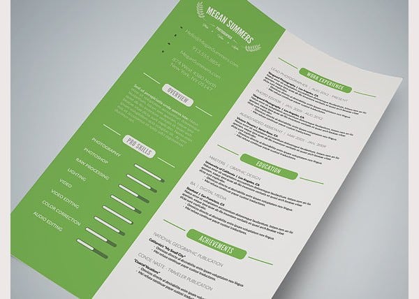 psd resume template  u2013 51  free samples  examples  format download