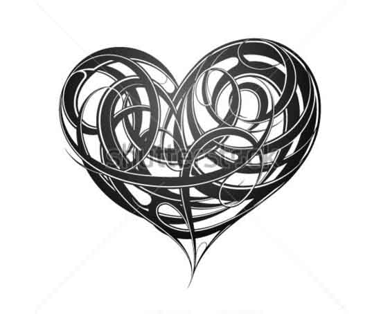 decorative heart tattoo