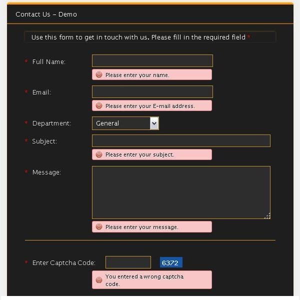 easy php contact form script