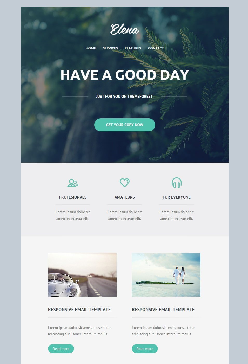elena responsive email template