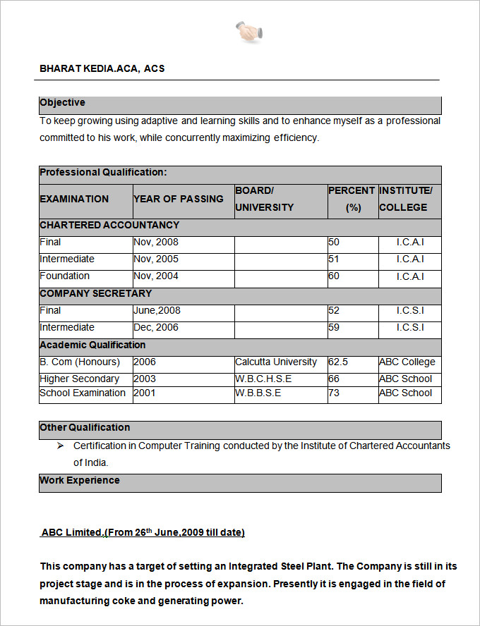 Telecaller resume format