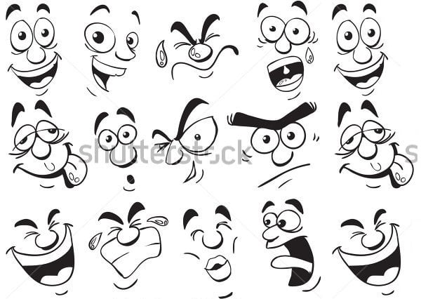 facial expression cartoon style