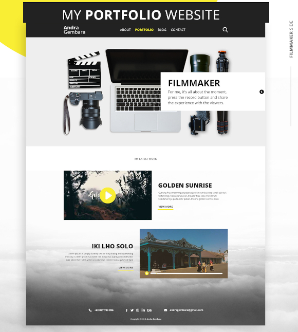 filmmaker website portfolio design