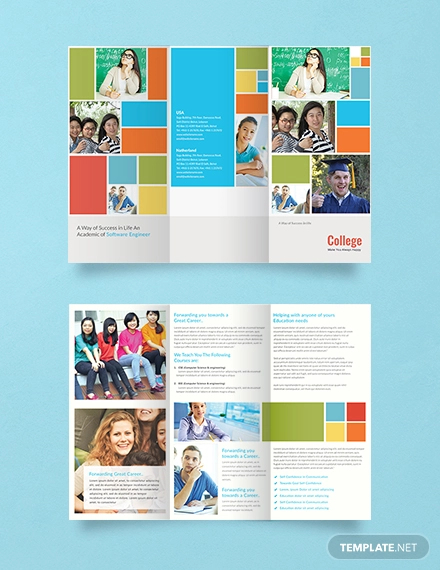 free-college-a3-brochure-template