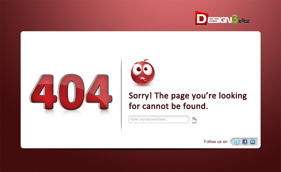 fresh 404 error template