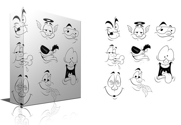 funny cartoon faces to draw