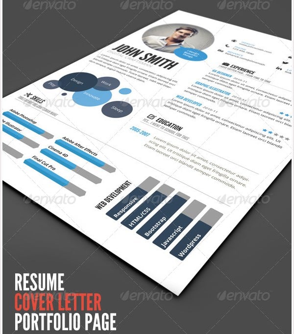 infographic style resume template