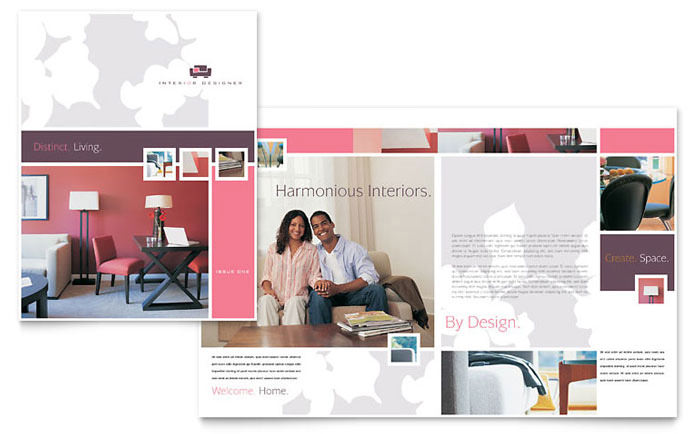 interior designer tri fold brochure template