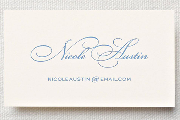 letterpress ecruwhite calling card