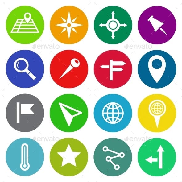 location-and-map-vector-flat-icons