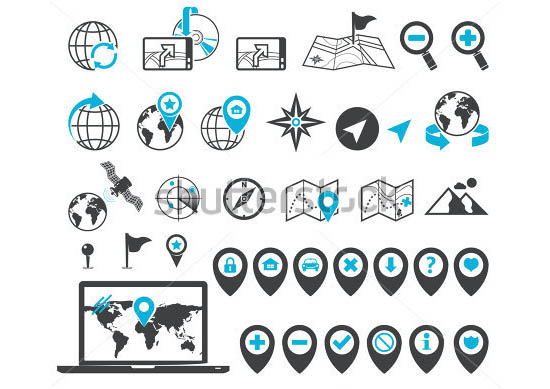 location and destination icons