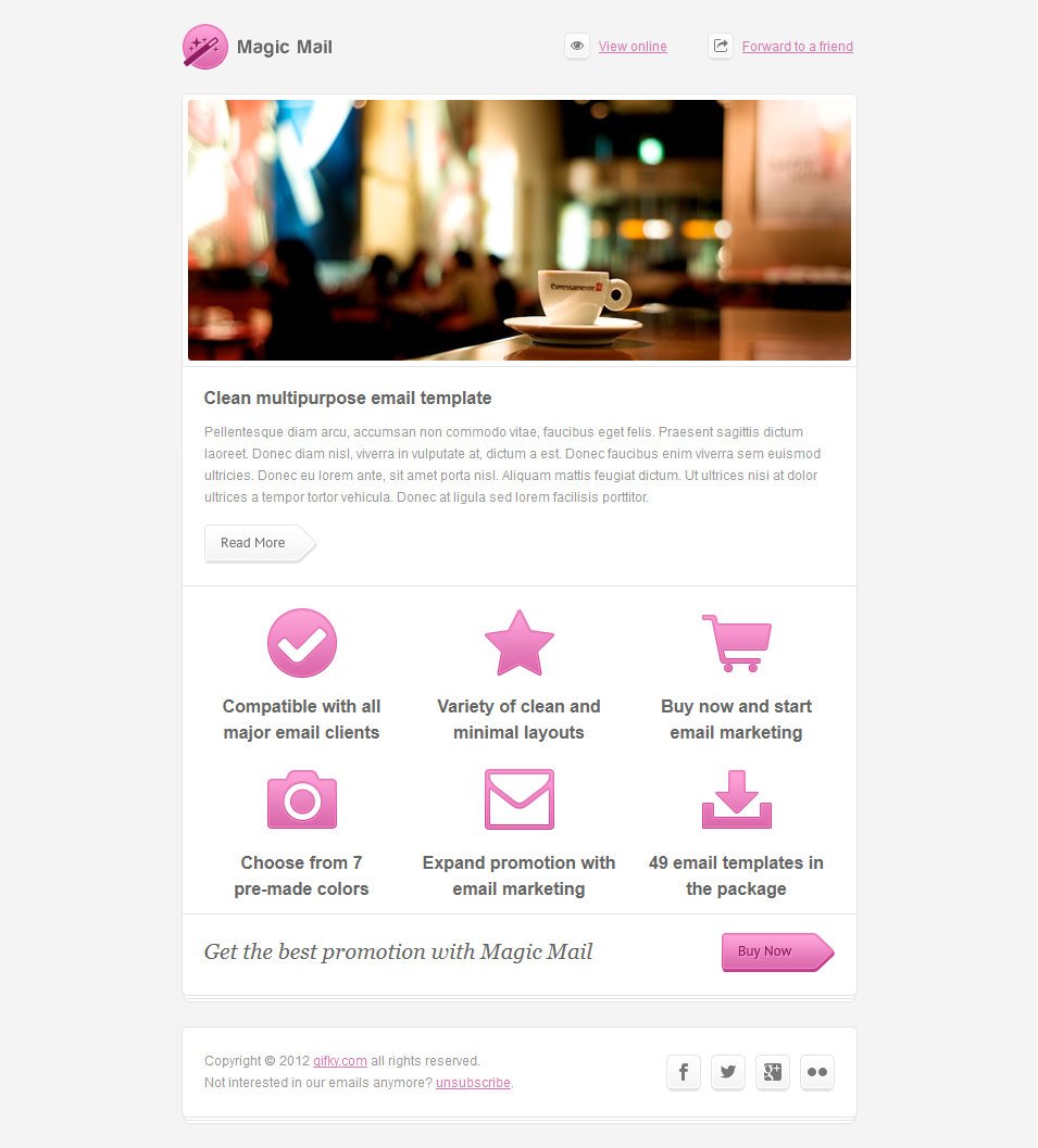 magic mail email template