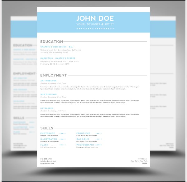 psd resume template  u2013 51  free samples  examples  format
