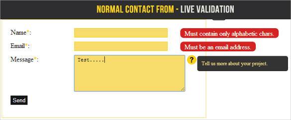 normal contact form