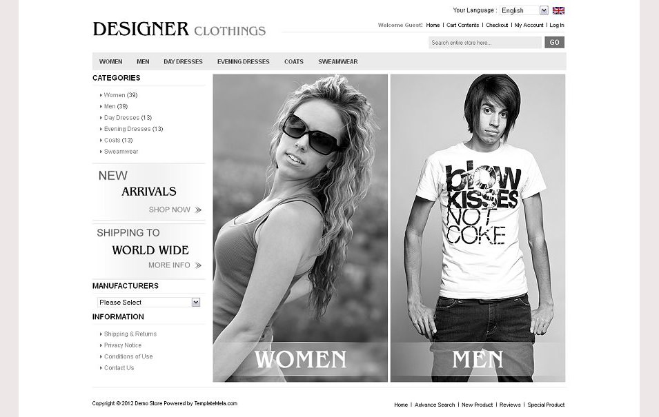 7+ Best Oscommerce Templates for Clothing \u0026 Cloth Store Websites | Free ...