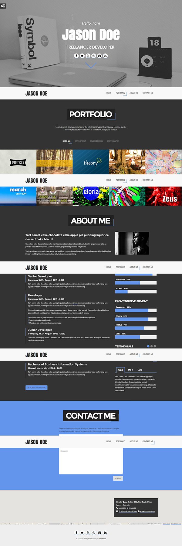 41  html5 resume templates