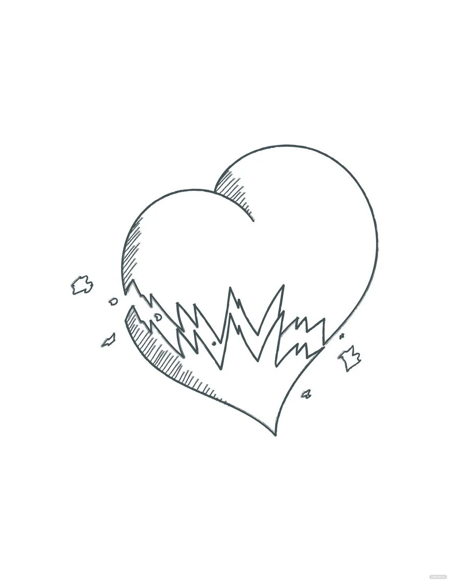 pencil heart drawing