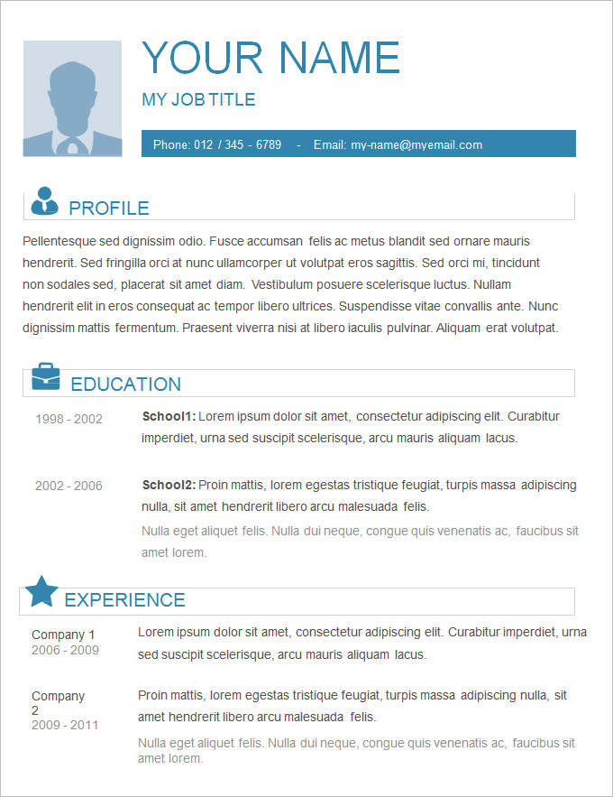 Plain Basic Resume Template