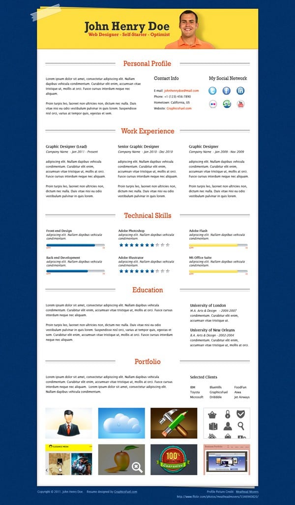 psd resume template  u2013 51  free samples  examples  format download