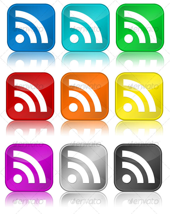rss glossy icons