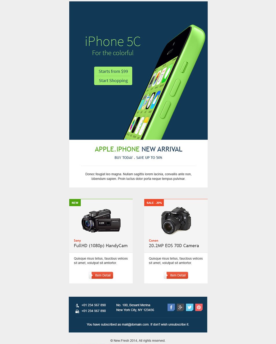 Best Mobile Newsletter Template 20  Free Sample Example Download