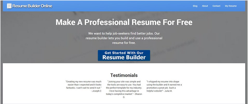 resume builder best sites