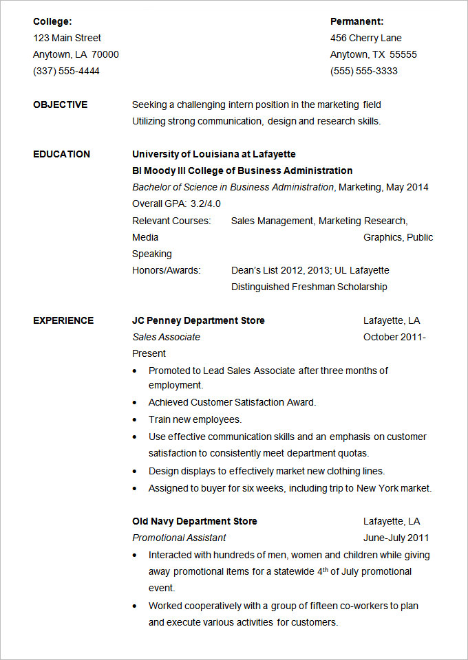 19  Resume Examples PDF DOC