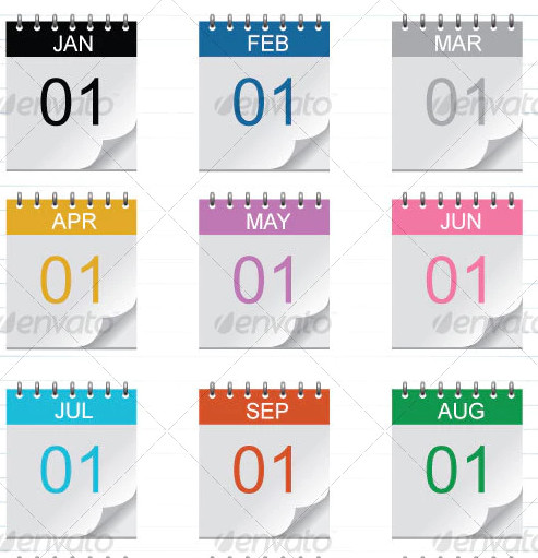 reusable-calendar-icons