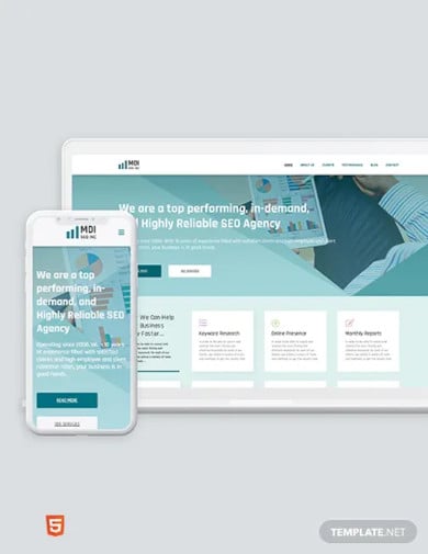 seo agency bootstrap landing page template