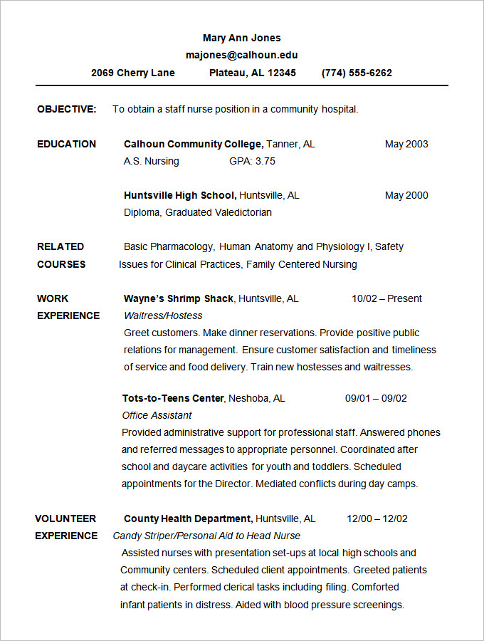 Chronological Resume Template 25 Free Samples Examples Format 