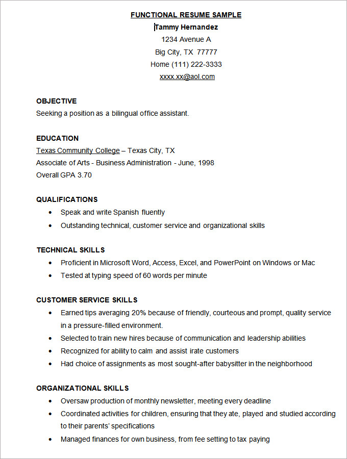 Microsoft Word Resume Template 49 Free Samples