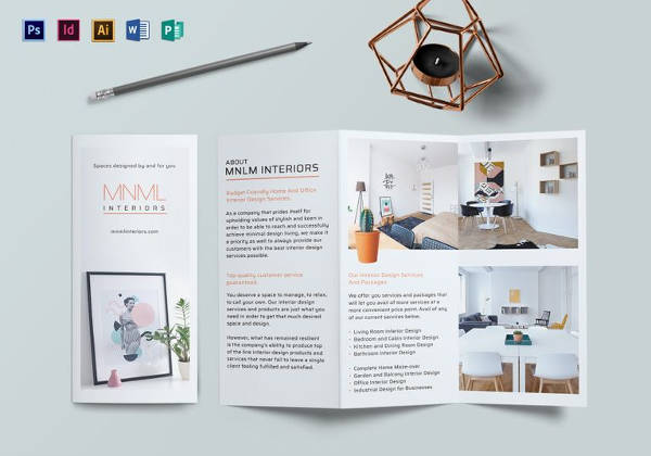 simple minimal interior brochure template