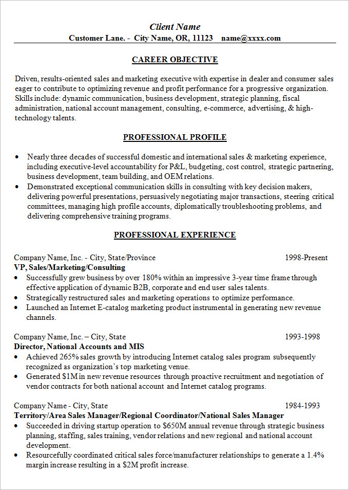 Simple Resume Template - 47+ Free Samples, Examples, Format Download