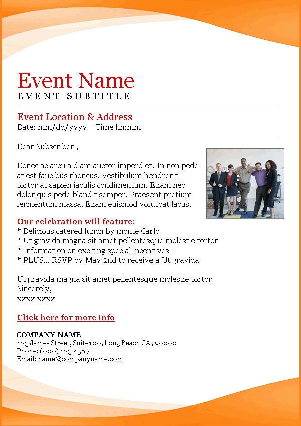 Event Invitation Email Template 3