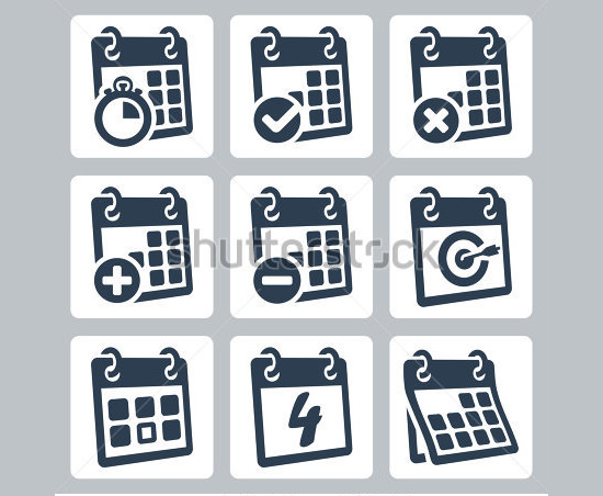 vector-isolated-calendar-icons-set