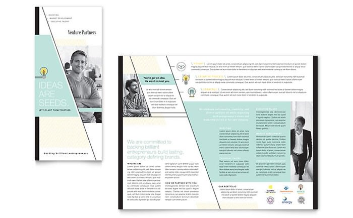 venture capital firm tri fold brochure template