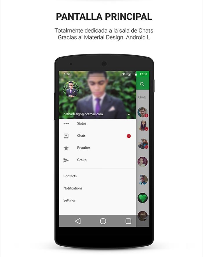 whatsapp material design google android
