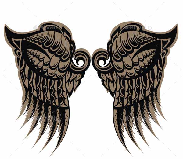 winged tattoo