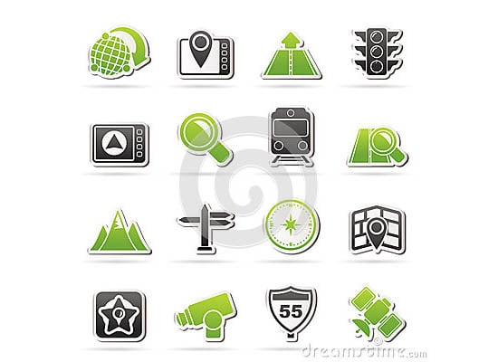 map navigation location icons