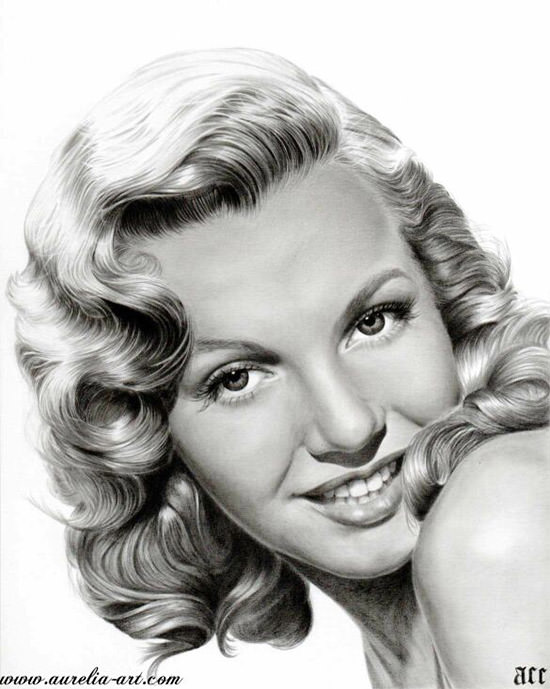 marilyn pencil drawing