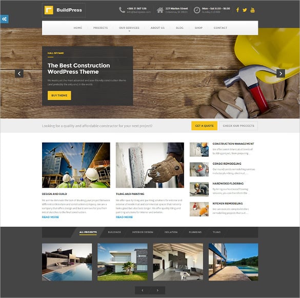 buildpress – wp theme for construction business