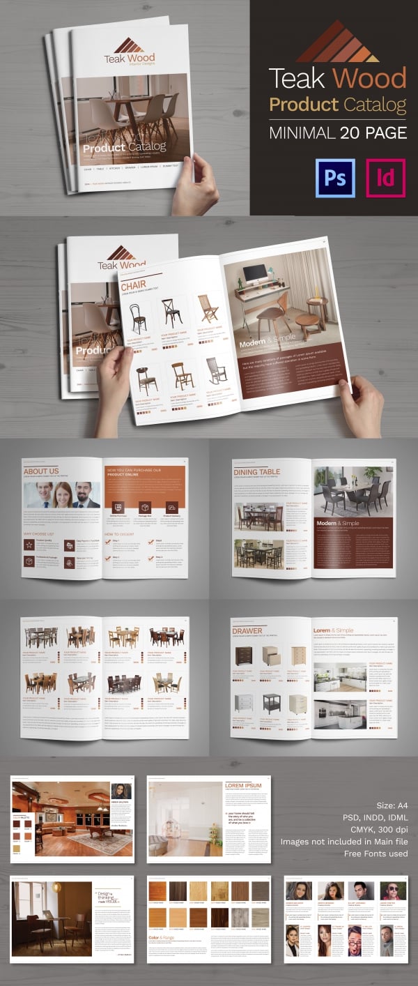 PSD Catalogue Template 53 PSD Illustrator EPS Indesign Format Download Free Premium 