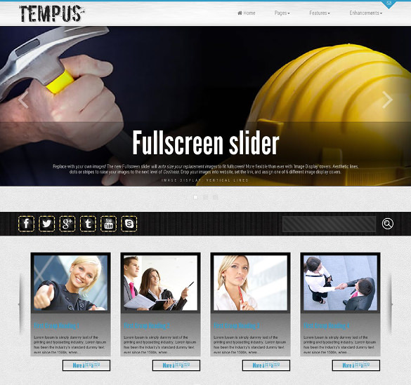 tempus responsive construction wordpress theme